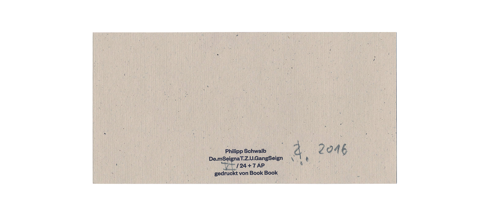Philipp Schwalb &ndash; De.mSeignaT.Z.U.GangSeign
