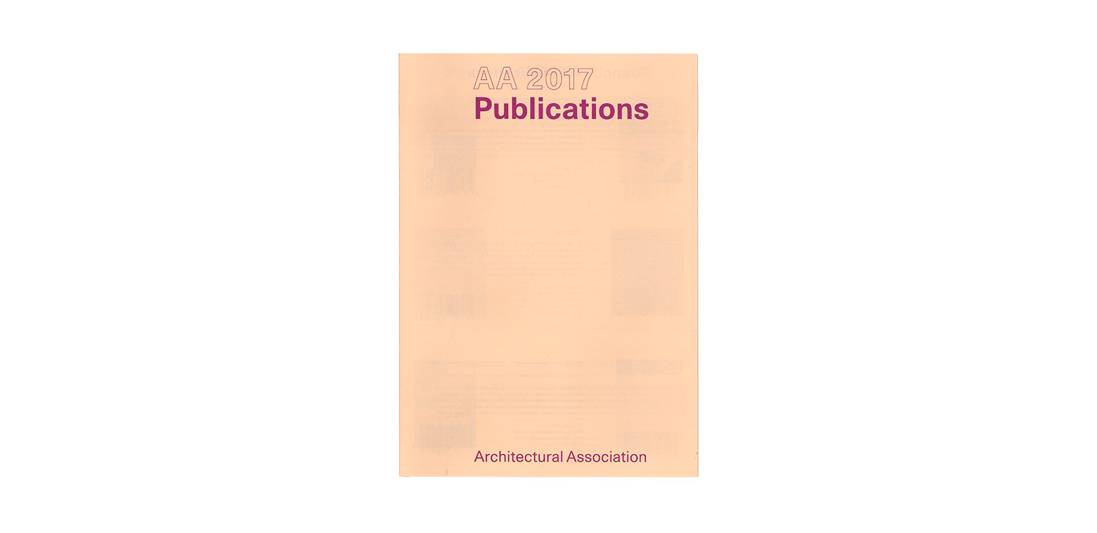 Architectural Association &ndash; 1st quarter 2017