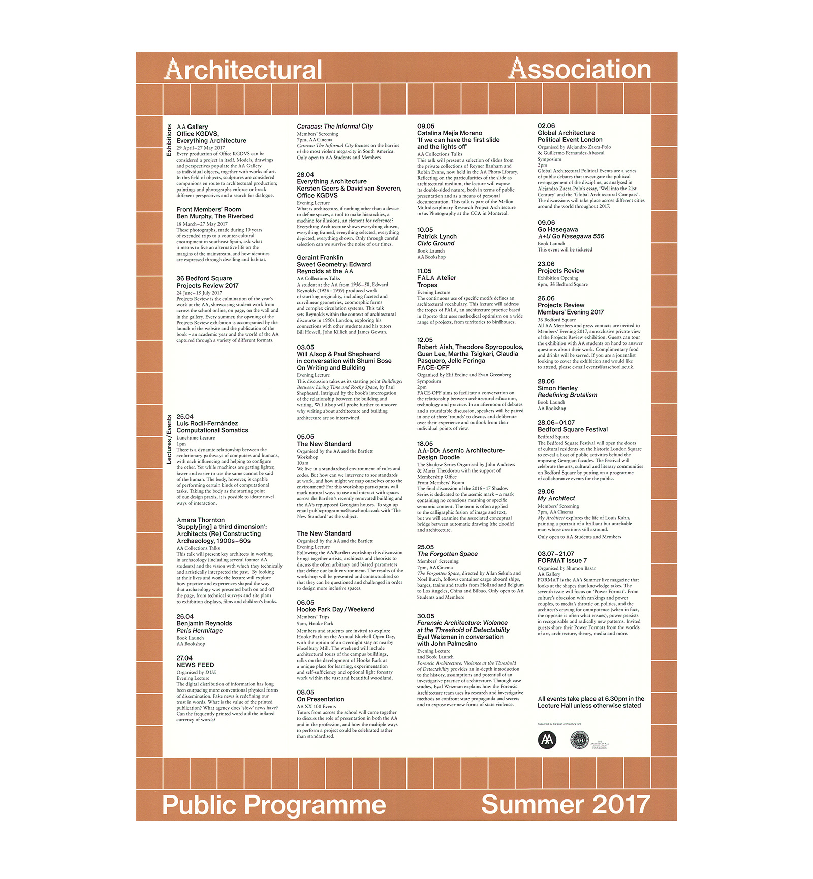 Architectural Association &ndash; 2nd quarter 2017