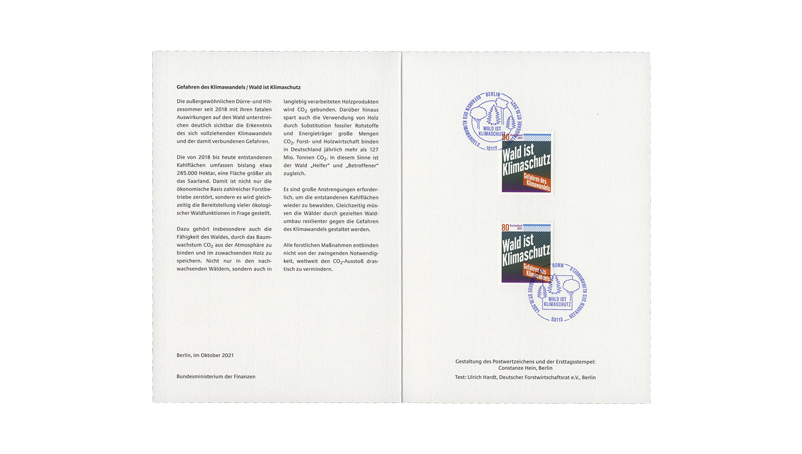Briefmarke &ndash; Wald ist Klimaschutz