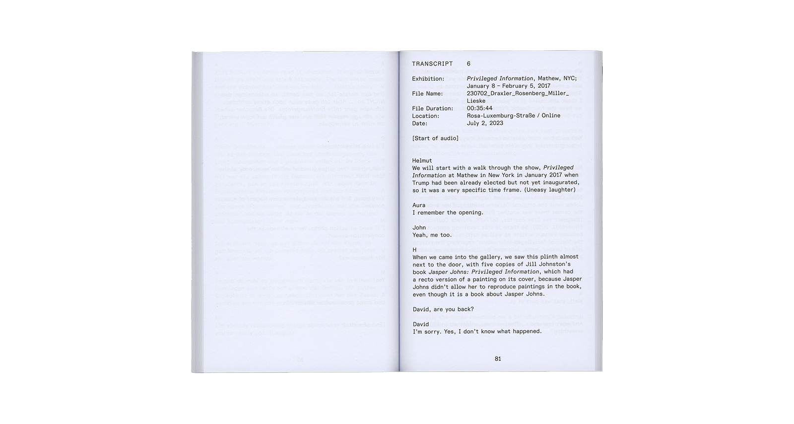 Megan Francis Sullivan &ndash; Oral History of Exhibitions 2013&ndash;2019